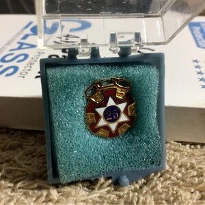 25th Anniversary Enamel Pin - Red, White & Blue